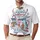 America 250th Birthday Polo Patriotic Symbols: Lincoln, Liberty Bell, Flag, Eagle Art Men's Polo Shirt (Lightweight) - 1