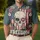 USA 250th Anniversary Skull Flag, Cyber Eye, 1776 Freedom Tropical Foliage Men's Polo Shirt (Lightweight) - 4
