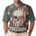 USA 250th Anniversary Skull Flag, Cyber Eye, 1776 Freedom Tropical Foliage Men's Polo Shirt (Lightweight) - 1