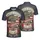 America 250th Anniversary Liberty Bell Distressed Flag Palm Hibiscus Emblem 1776-2026 Men's Polo Shirt (Lightweight) - 3