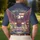 America 250th Birthday Eagle Flag Liberty Bell Statue Vintage Gold Emblem 1776 Men's Polo Shirt (Lightweight) - 5