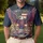 America 250th Birthday Eagle Flag Liberty Bell Statue Vintage Gold Emblem 1776 Men's Polo Shirt (Lightweight) - 4