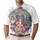 America 250th Anniversary Polo Patriotic Art: Uncle Sam, Liberty, Rushmore Design Men's Polo Shirt (Lightweight) - 1