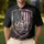America 250th Semiquincentennial Liberty Shield 1776-2026 Weathered Flag Grunge Patriot Men's Polo Shirt (Lightweight) - 4