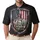 America 250th Semiquincentennial Liberty Shield 1776-2026 Weathered Flag Grunge Patriot Men's Polo Shirt (Lightweight) - 1