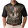 USA 250th Anniversary Historic Eagle Lady Liberty Flag 1776 2026 Ornate Gold Bronze Men's Polo Shirt (Lightweight) - 1