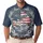 USA 250th Anniversary Naval Power: Bald Eagle, Tall Ship, Carrier, Patriotic Polo Palm Men's Polo Shirt (Lightweight) - 1
