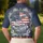 USA 250th Anniversary Naval Power: Bald Eagle, Tall Ship, Carrier, Patriotic Polo Palm Men's Polo Shirt (Lightweight) - 5