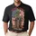 USA 250th Anniversary Patriotic Flag Tribute: Battlefield Cross, Musket & Helmet Design Men's Polo Shirt (Lightweight) - 1