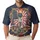 America 250th Birthday Liberty Torch Hand Flag Gold Scroll Tropical Frame 1776 Men's Polo Shirt (Lightweight) - 1