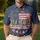 America 250th Anniversary Distressed Flag 1776 2026 We the People Gold Polo Men's Polo Shirt (Lightweight) - 4