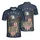 USA 250th Anniversary Eagle Shield Outstretched Wings Flag Motif 1776 Stars Banner Men's Polo Shirt (Lightweight) - 3