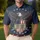 USA 250th Anniversary Eagle Shield Outstretched Wings Flag Motif 1776 Stars Banner Men's Polo Shirt (Lightweight) - 4