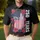America 250th Birthday Commemoration: Distressed US Flag, 1776-2026, Tropical Hibiscus Men's Polo Shirt (Lightweight) - 4