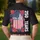 America 250th Birthday Commemoration: Distressed US Flag, 1776-2026, Tropical Hibiscus Men's Polo Shirt (Lightweight) - 5