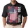 America 250th Birthday Commemoration: Distressed US Flag, 1776-2026, Tropical Hibiscus Men's Polo Shirt (Lightweight) - 1
