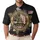 America 250th Anniversary Distressed Emblem, Capitol Dome, Tropical Palm & Hibiscus Men's Polo Shirt (Lightweight) - 1