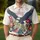 America's 250th: 1776 Patriotic Eagle Fireworks Hibiscus USA 250 Men's Polo Shirt (Lightweight) - 4