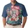 America 250th Anniversary Liberty 1776 No Kings Patriotic Tropical Colonial Blue Gold Men's Polo Shirt (Lightweight) - 1