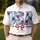 USA 250th Anniversary Patriotic Floral Letters 1776-2026 Tropical Americana Men's Polo Shirt (Lightweight) - 4