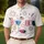USA 250th Anniversary Patriotic Tropical Cocktails Flag Stars Firecrackers Hearts Men's Polo Shirt (Lightweight) - 4