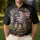 USA 250th Birthday: Colonial Minuteman Modern Soldier Campfire Patriotic Flag 1776 Men's Polo Shirt (Lightweight) - 4