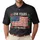 America 250th Anniversary Patriotic Flag Distressed Tropical Vintage 1776-2026 Men's Polo Shirt (Lightweight) - 1