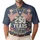 America 250th Anniversary Patriotic Waving Flags 1776-2026 Laurel Scroll Deep Navy Men's Polo Shirt (Lightweight) - 1
