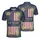 USA 250th Birthday Distressed Flag Tropical Palm Gold Scrollwork Stars Men's Polo Shirt (Lightweight) - 3