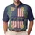 USA 250th Birthday Distressed Flag Tropical Palm Gold Scrollwork Stars Men's Polo Shirt (Lightweight) - 1