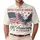 America 250th Anniversary Distressed Flag Eagle 1776-2026 Patriotic Tropical Illustration Men's Polo Shirt (Lightweight) - 1