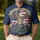 USA 250th Anniversary Bald Eagle Lady Liberty Distressed Flag 1776 2026 Scrollwork Men's Polo Shirt (Lightweight) - 4
