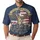 USA 250th Anniversary Bald Eagle Lady Liberty Distressed Flag 1776 2026 Scrollwork Men's Polo Shirt (Lightweight) - 1
