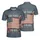 America 250th Anniversary Distressed Flag Tropical Palm Hibiscus Patriotic 1776-2026 Men's Polo Shirt (Lightweight) - 3