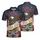 America 250th Semiquincentennial: Soaring Eagle, Hibiscus, Stars & Stripes Design Men's Polo Shirt (Lightweight) - 3