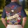 America 250th Semiquincentennial: Soaring Eagle, Hibiscus, Stars & Stripes Design Men's Polo Shirt (Lightweight) - 5