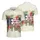 America 250th Anniversary Stars Stripes Leopard Bow Hibiscus Palm Gold Scroll 1776-2026 Men's Polo Shirt (Lightweight) - 3