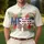 America 250th Anniversary Stars Stripes Leopard Bow Hibiscus Palm Gold Scroll 1776-2026 Men's Polo Shirt (Lightweight) - 4
