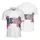 Patriotic America 250th Collegiate Wordmark Star Stripe Hibiscus Palm Men's Polo Shirt (Lightweight) - 3