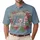 USA 250th Anniversary Est 1776 Distressed Star Stripes Hibiscus Gold Scrollwork Men's Polo Shirt (Lightweight) - 1
