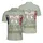 America 250th Anniversary Patriotic Bows Gold Stars Tropical Leaves Vintage Sage Men's Polo Shirt (Lightweight) - 3