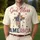 America 250th Birthday God Bless AMERICA Rustic Wood Cross Distressed Flag Design Men's Polo Shirt (Lightweight) - 4