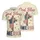 America 250th Birthday God Bless AMERICA Rustic Wood Cross Distressed Flag Design Men's Polo Shirt (Lightweight) - 3