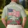 USA 250th Anniversary Flag: Tropical Hibiscus Americana Scrollwork 1776 Freedom Men's Polo Shirt (Lightweight) - 5