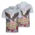 America 250th Birthday Patriotic Eagle Flag Tropical Hibiscus Stars Scrollwork Men's Polo Shirt (Lightweight) - 3