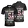 America 250th Anniversary 250 Years USA Flag 1776 Freedom Hibiscus Palm Scrollwork Men's Polo Shirt (Lightweight) - 3