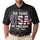 America 250th Anniversary 250 Years USA Flag 1776 Freedom Hibiscus Palm Scrollwork Men's Polo Shirt (Lightweight) - 1
