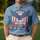USA 250th Anniversary Bald Eagle Emblem: We The People, 1776-2026, Distressed Stripes Wreaths Men's Polo Shirt (Lightweight) - 4
