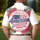 Patriot America 250th Anniversary Freedom Emblem Stars Stripes Hibiscus Palms Men's Polo Shirt (Lightweight) - 5