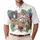 USA 250th Anniversary Freedom Banner Stars Stripes Crimson Rose Tropical Illustration Men's Polo Shirt (Lightweight) - 1